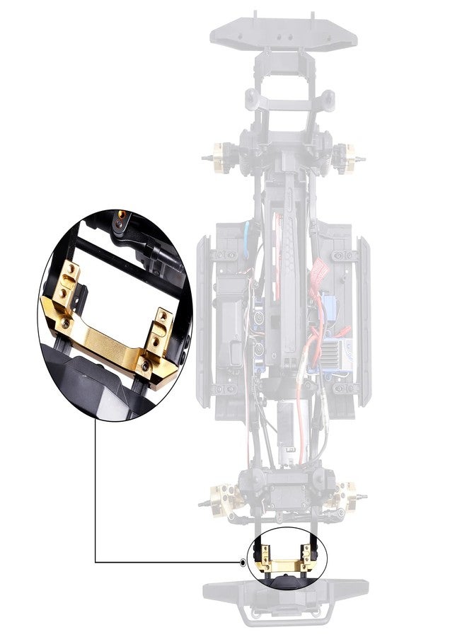 حوامل سيرفو أمامية نحاسية من GoHobby بوزن 98 غرامًا لسيارات TRX4، قطع غيار مُحسّنة، سيارات تحكم عن بعد بمقياس 1/10، شديدة التحمل - Image 2